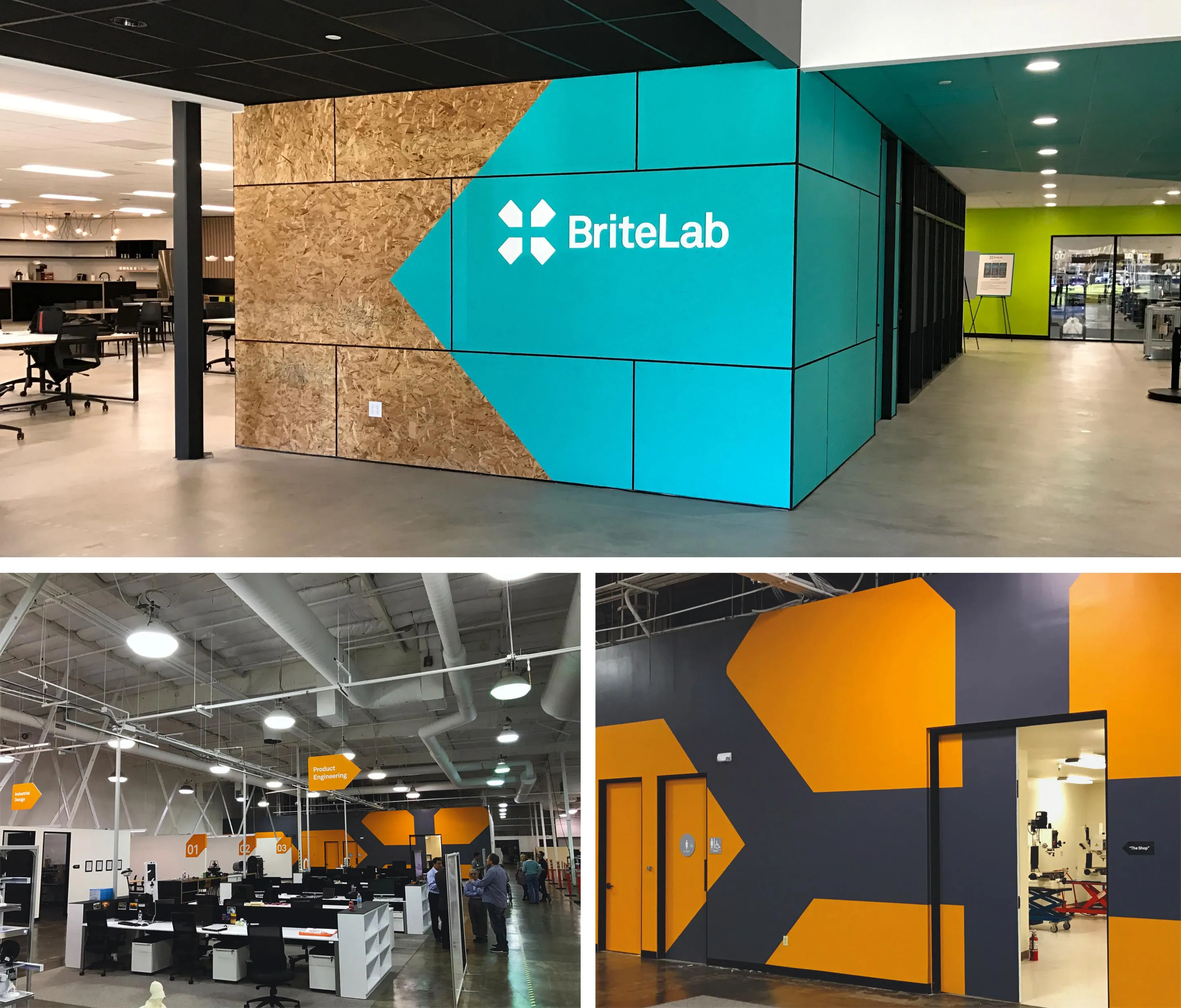 Image showing branded interior of the BriteLab facilities